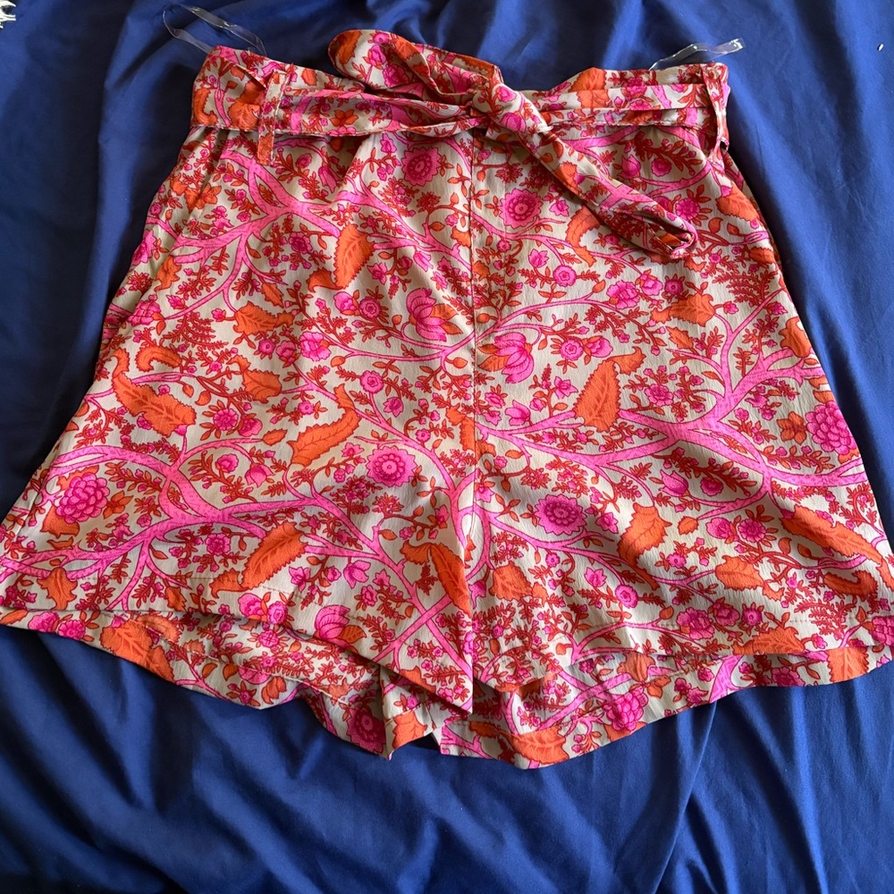 Floral High Waist Women's Shorts